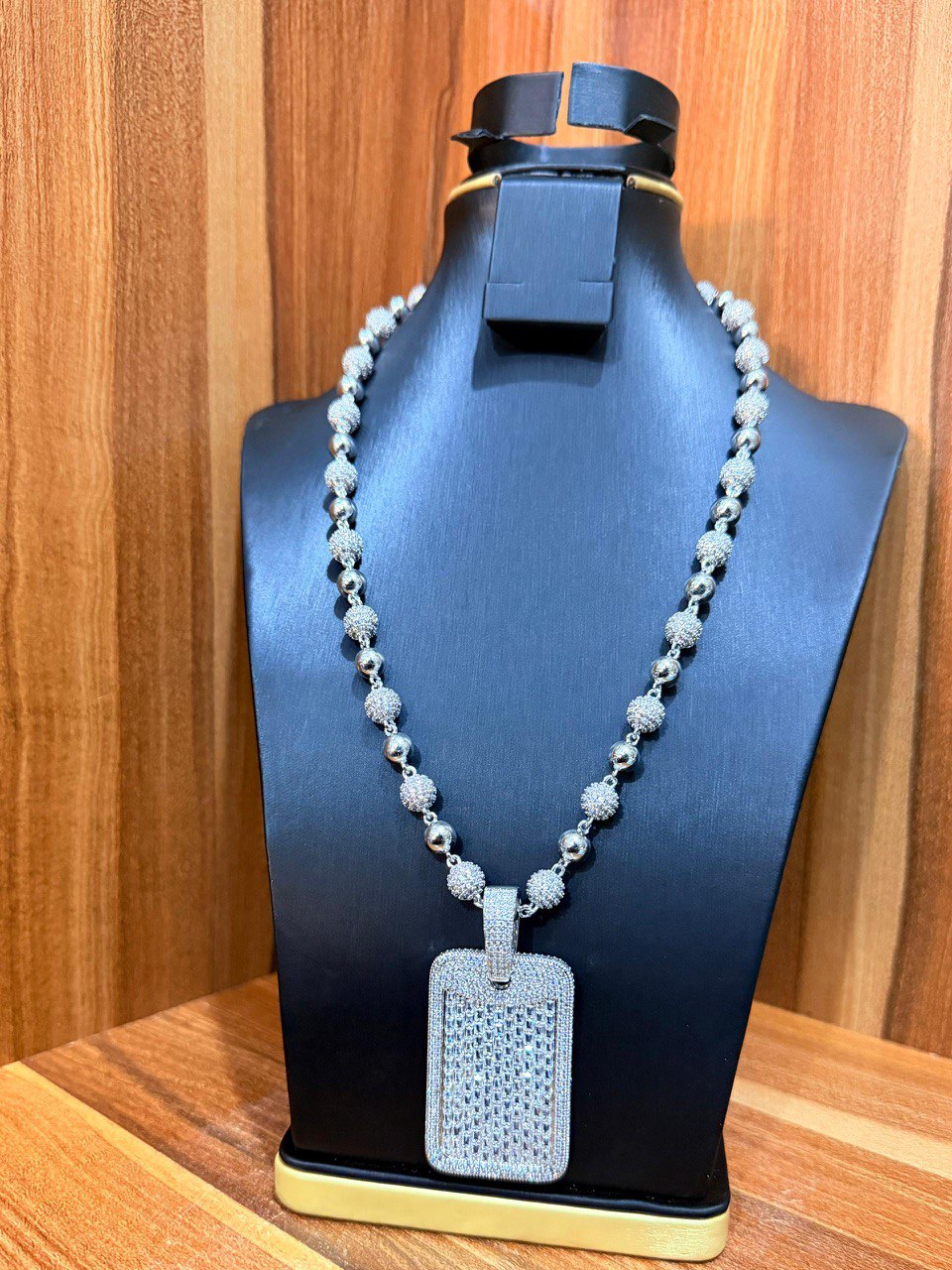 CZ Ball Chain & Pendant