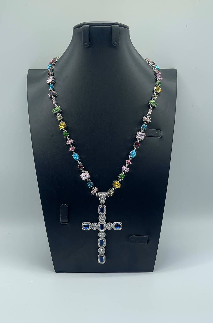 Rhinestoned Necklace & Pendant