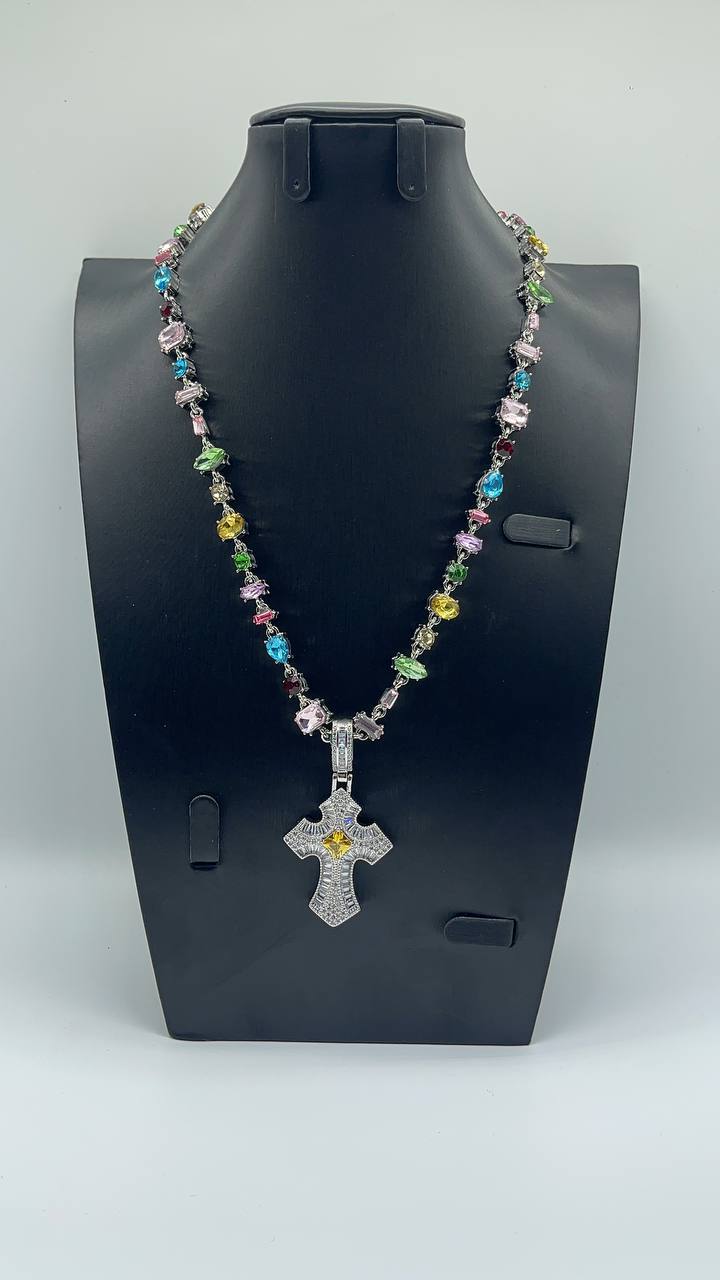 Rhinestoned Necklace & Pendant