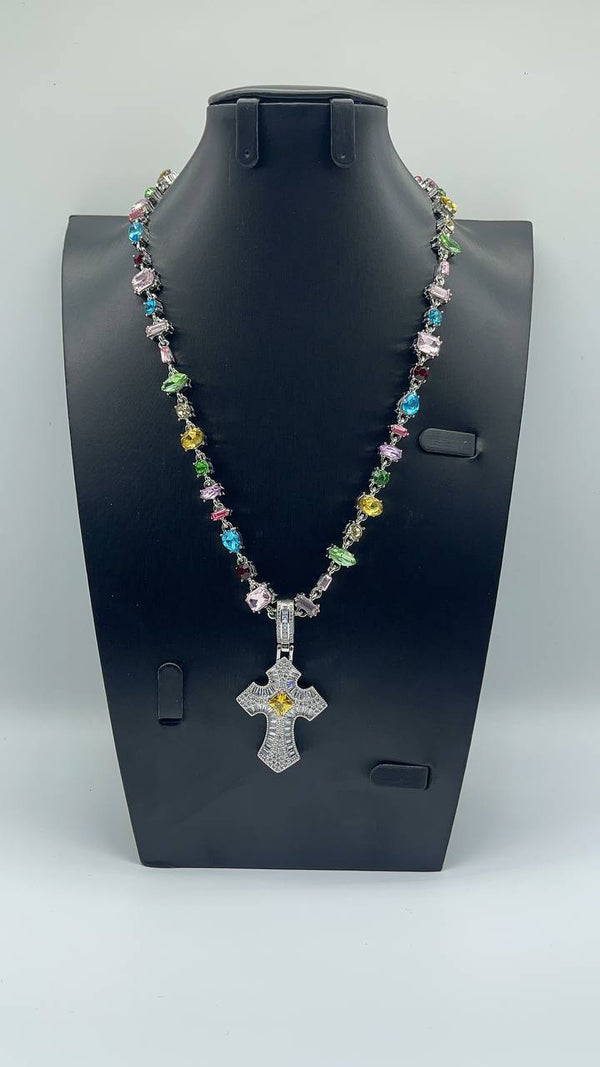 Rhinestoned Necklace & Pendant