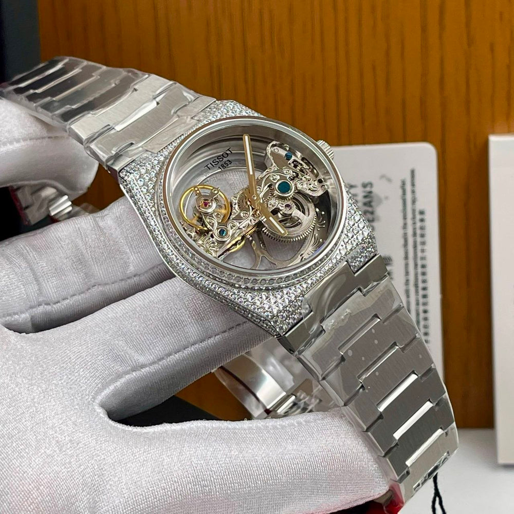 Automatic Tissot Chain/Rubber Watch (Stoned🥶)