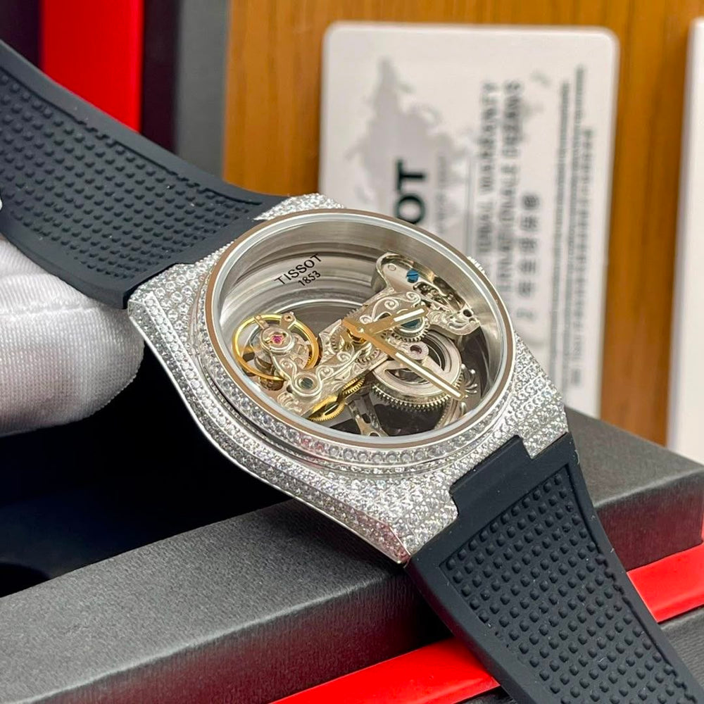 Automatic Tissot Chain/Rubber Watch (Stoned🥶)