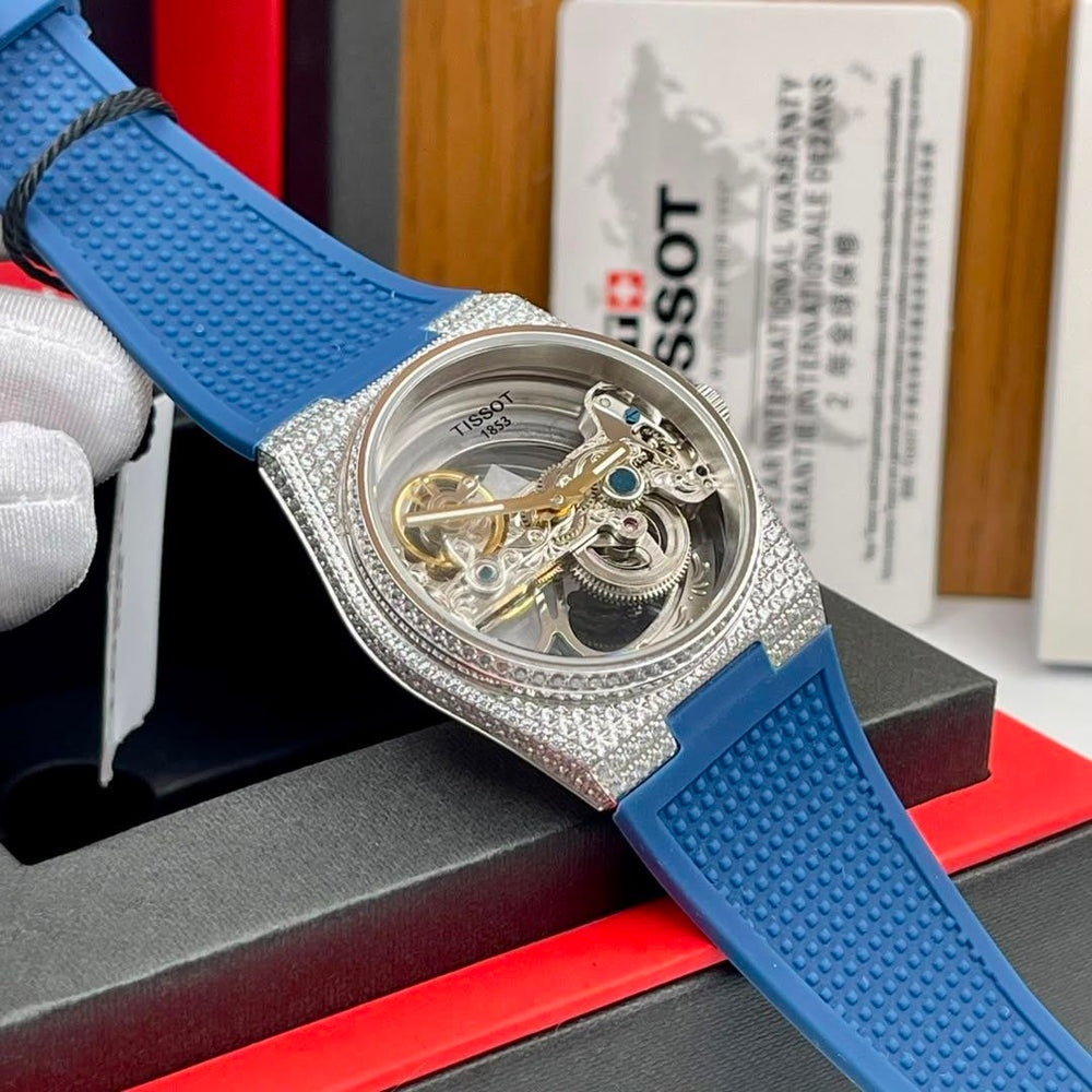 Automatic Tissot Chain/Rubber Watch (Stoned🥶)