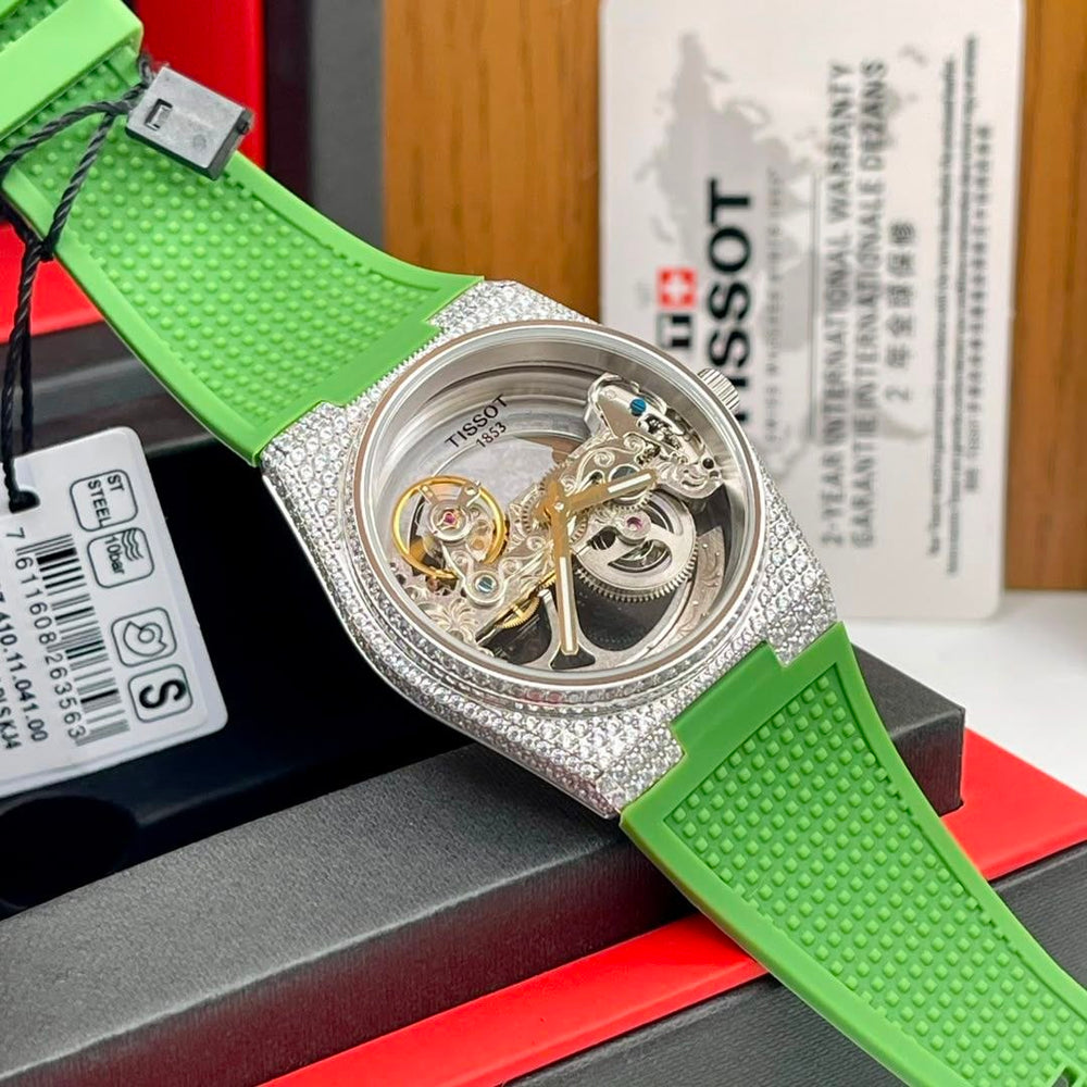 Automatic Tissot Chain/Rubber Watch (Stoned🥶)