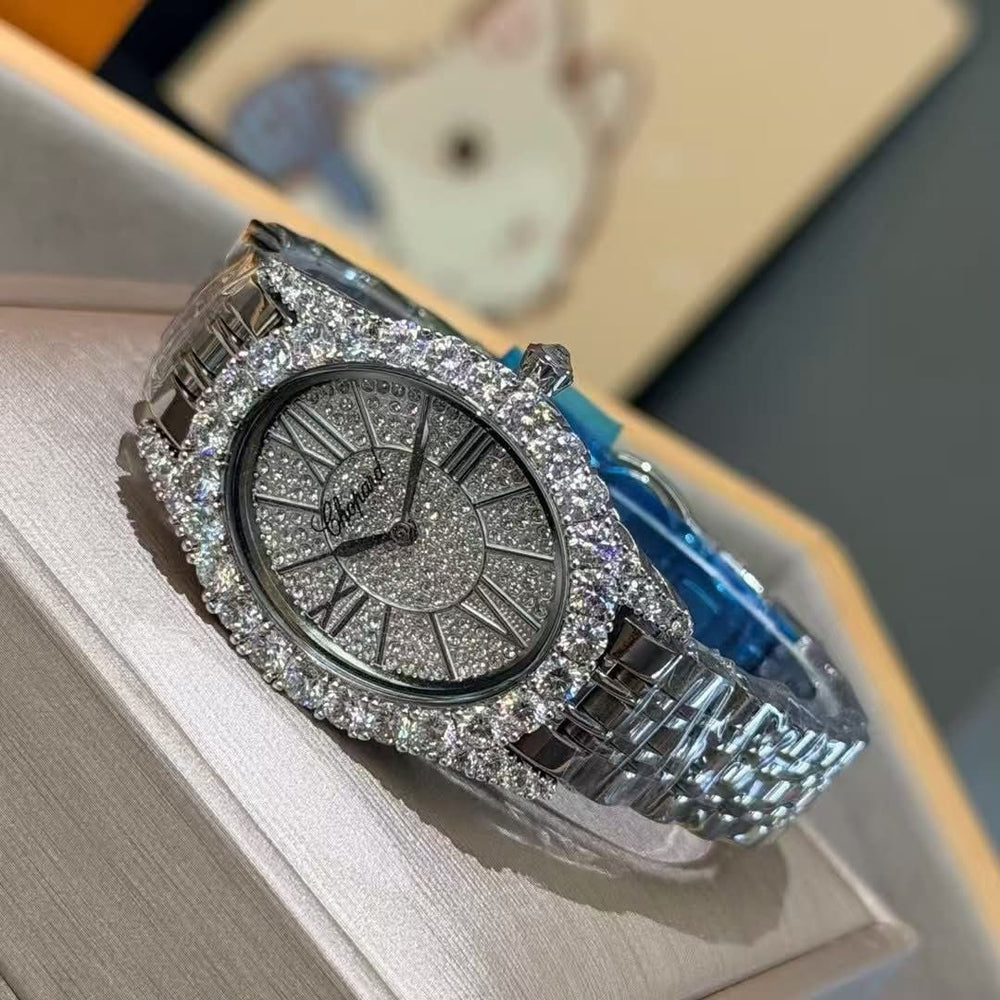 Ladies Moissanite Chopard Wristwatch