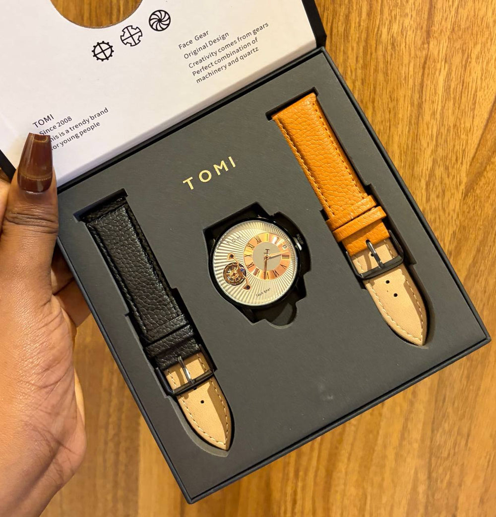 Tomi Leather Watch Set