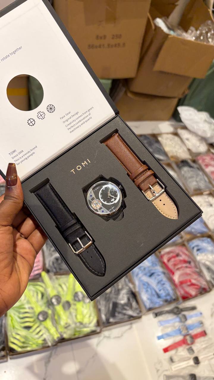 Tomi Leather Watch Set