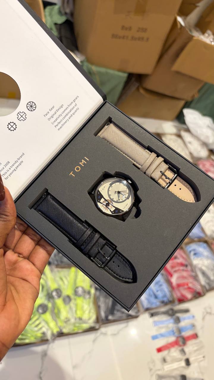 Tomi Leather Watch Set