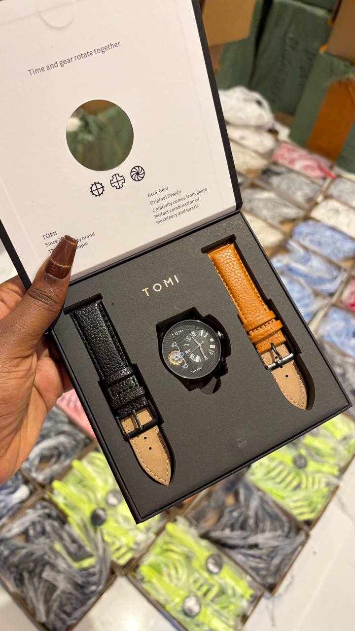 Tomi Leather Watch Set