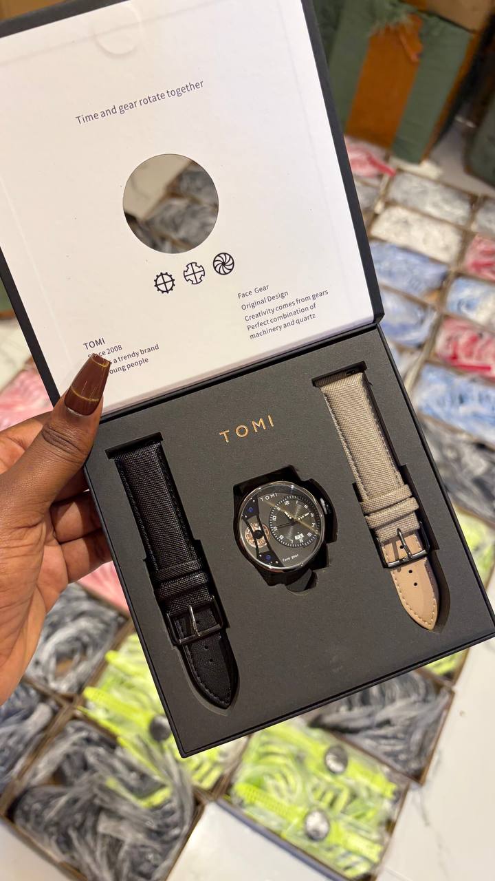 Tomi Leather Watch Set