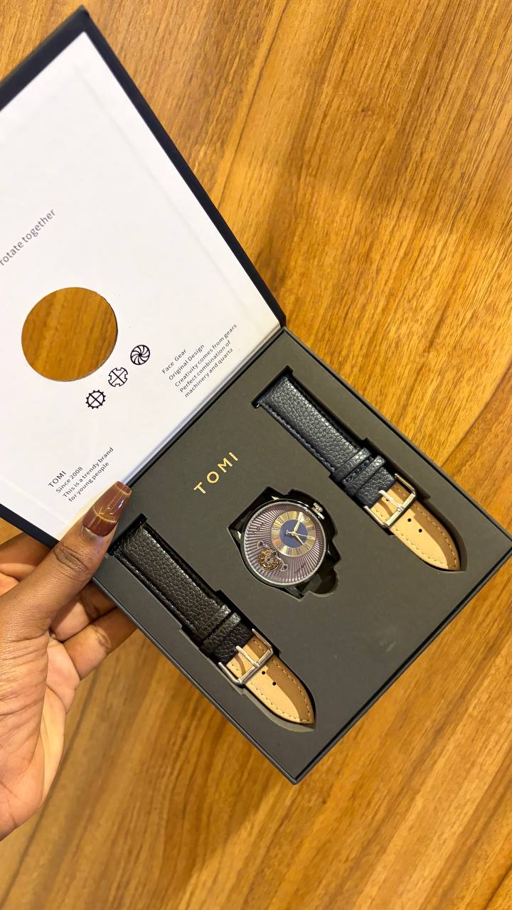 Tomi Leather Watch Set