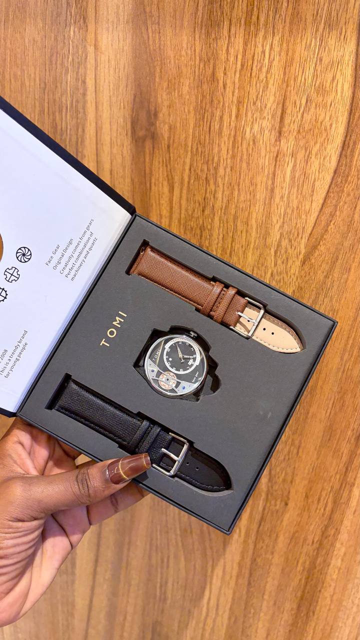 Tomi Leather Watch Set