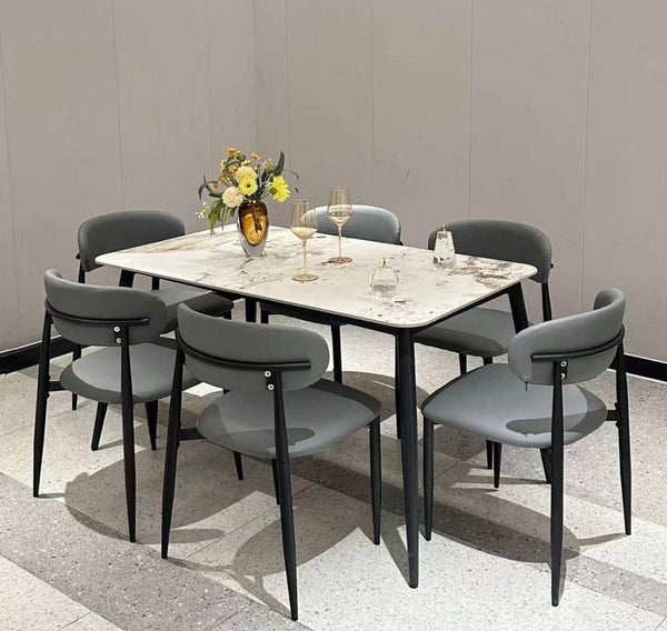 6 Seaters Marble Dining Set